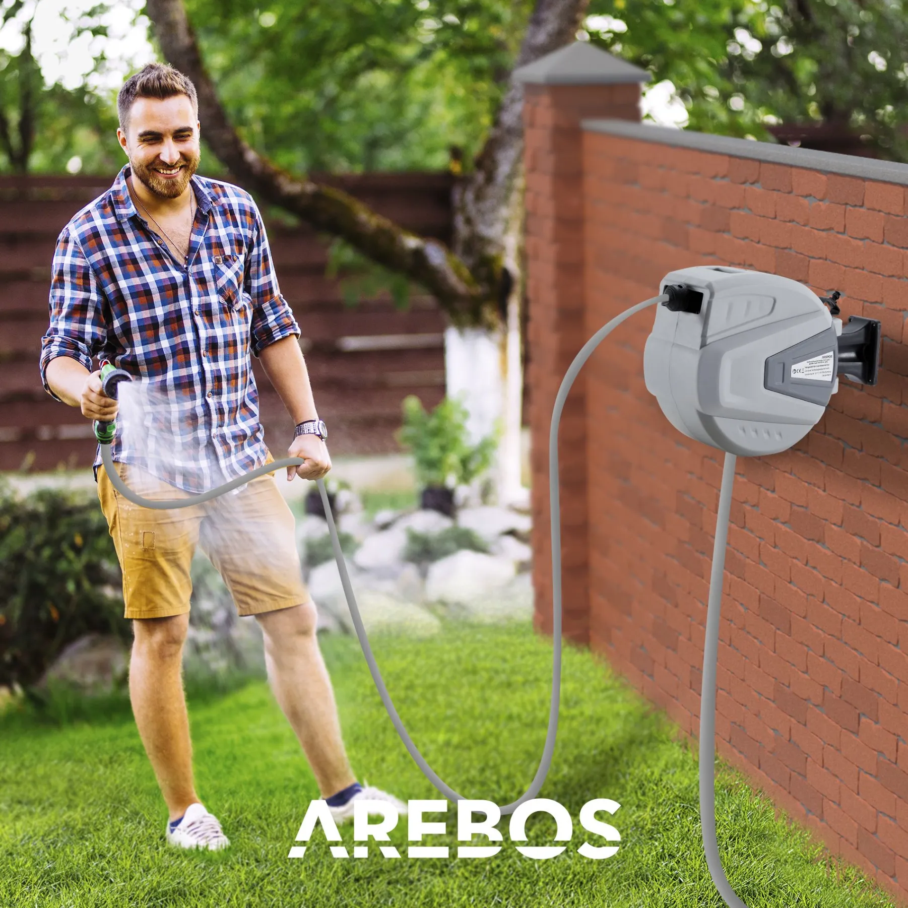 Automatischer Gartenschlauchaufroller 30 m