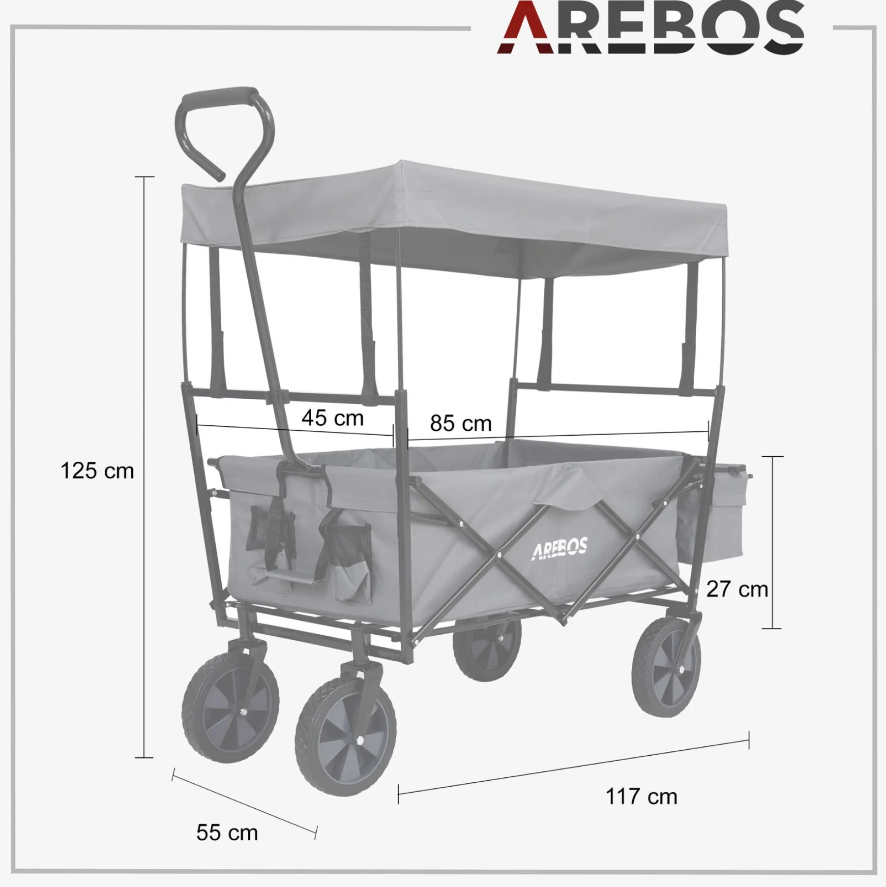 Bollerwagen mit Dach ECO