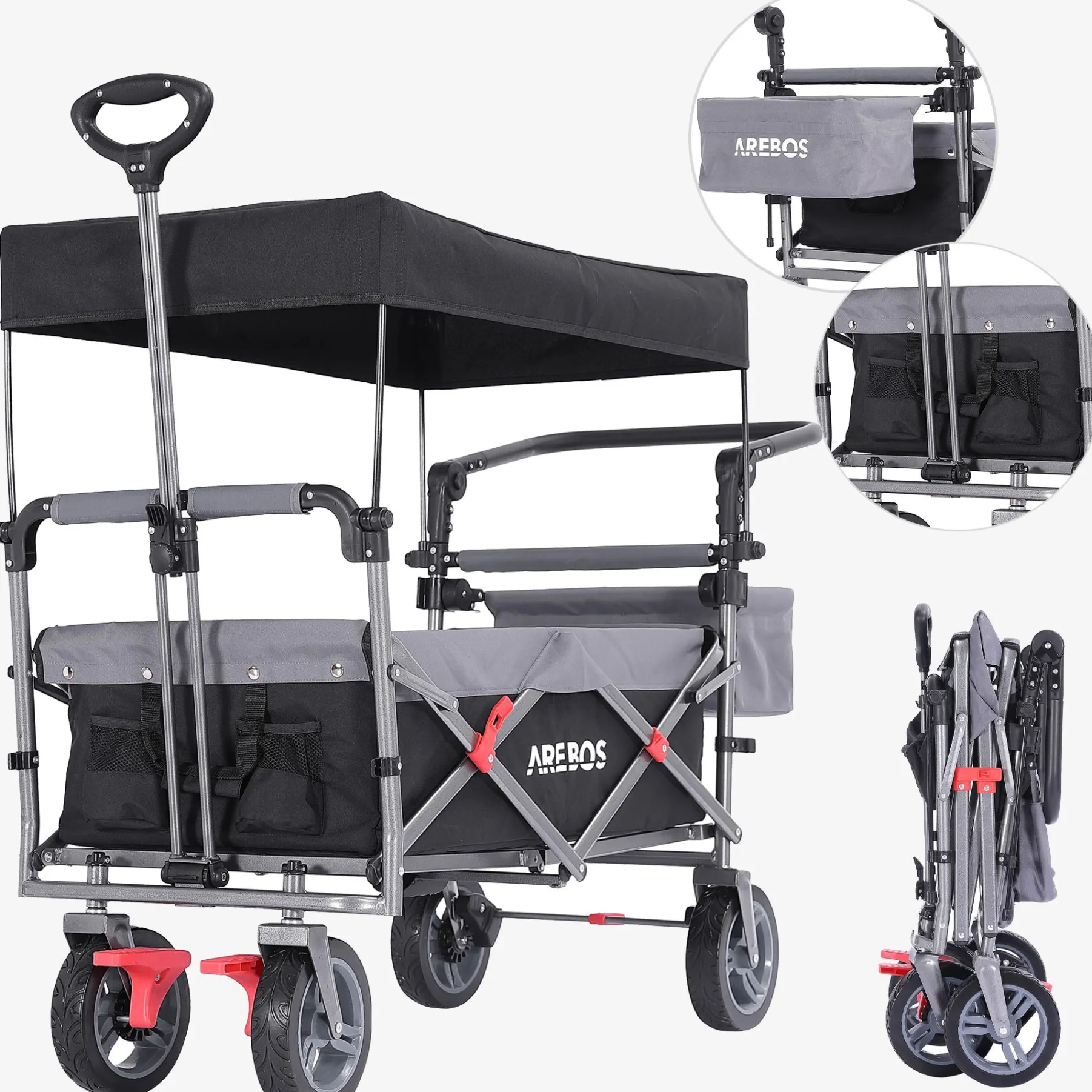 Bollerwagen mit Dach Premium