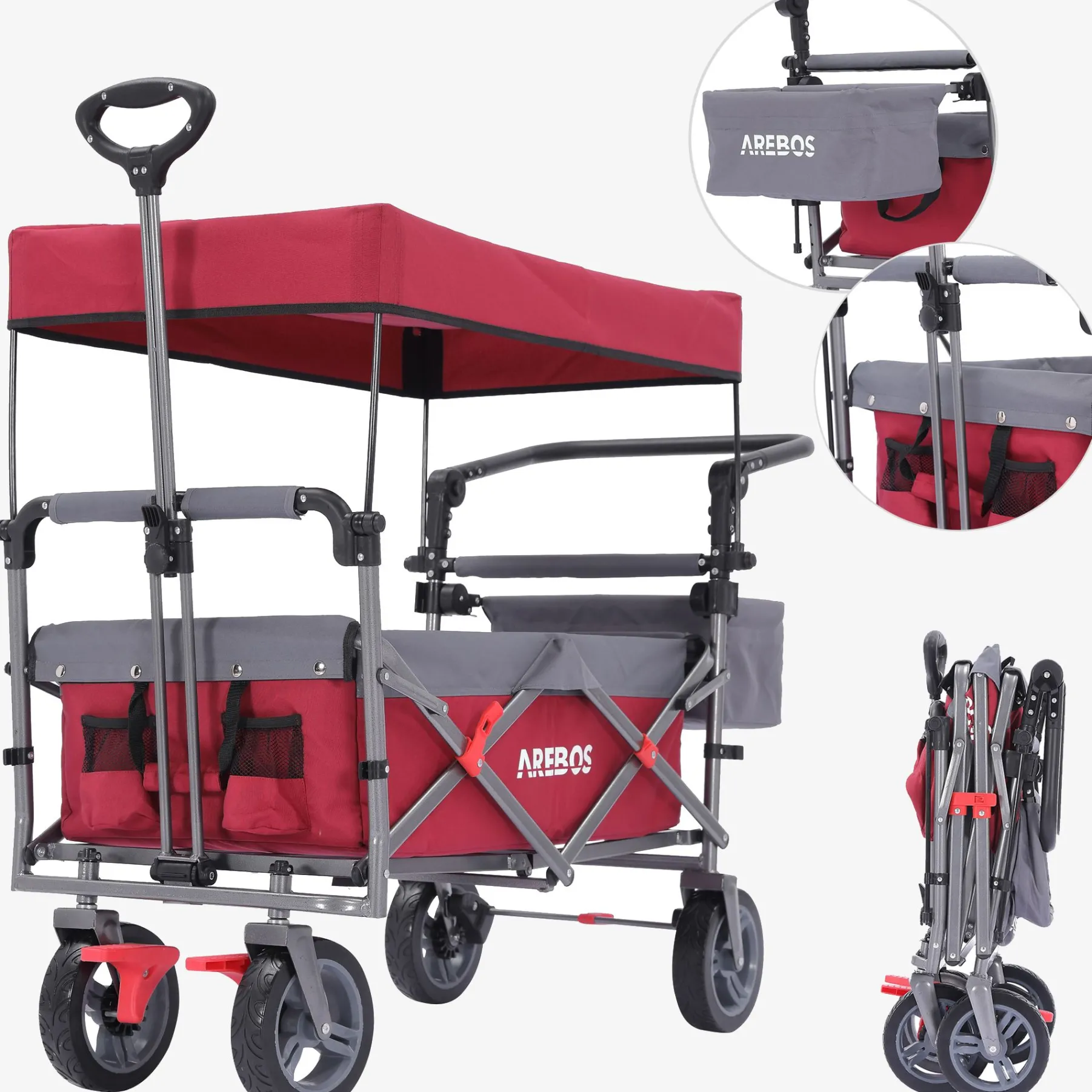 Bollerwagen mit Dach Premium