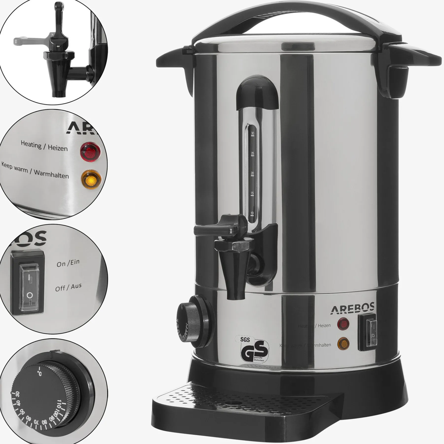 Glühweinkocher 6,8L 950W Edelstahl