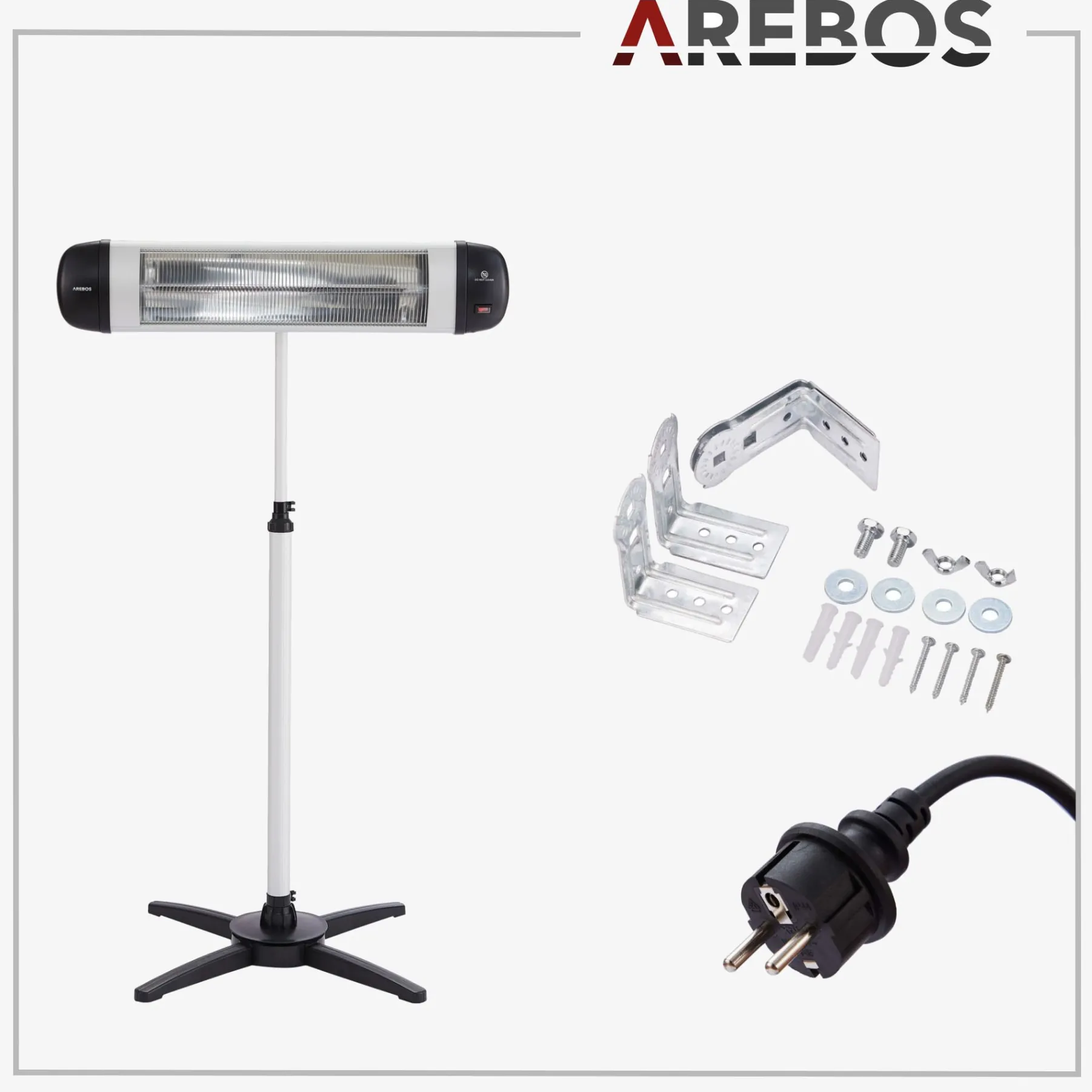 Infrarot Heizstrahler 2500W mit Kreuzstativ