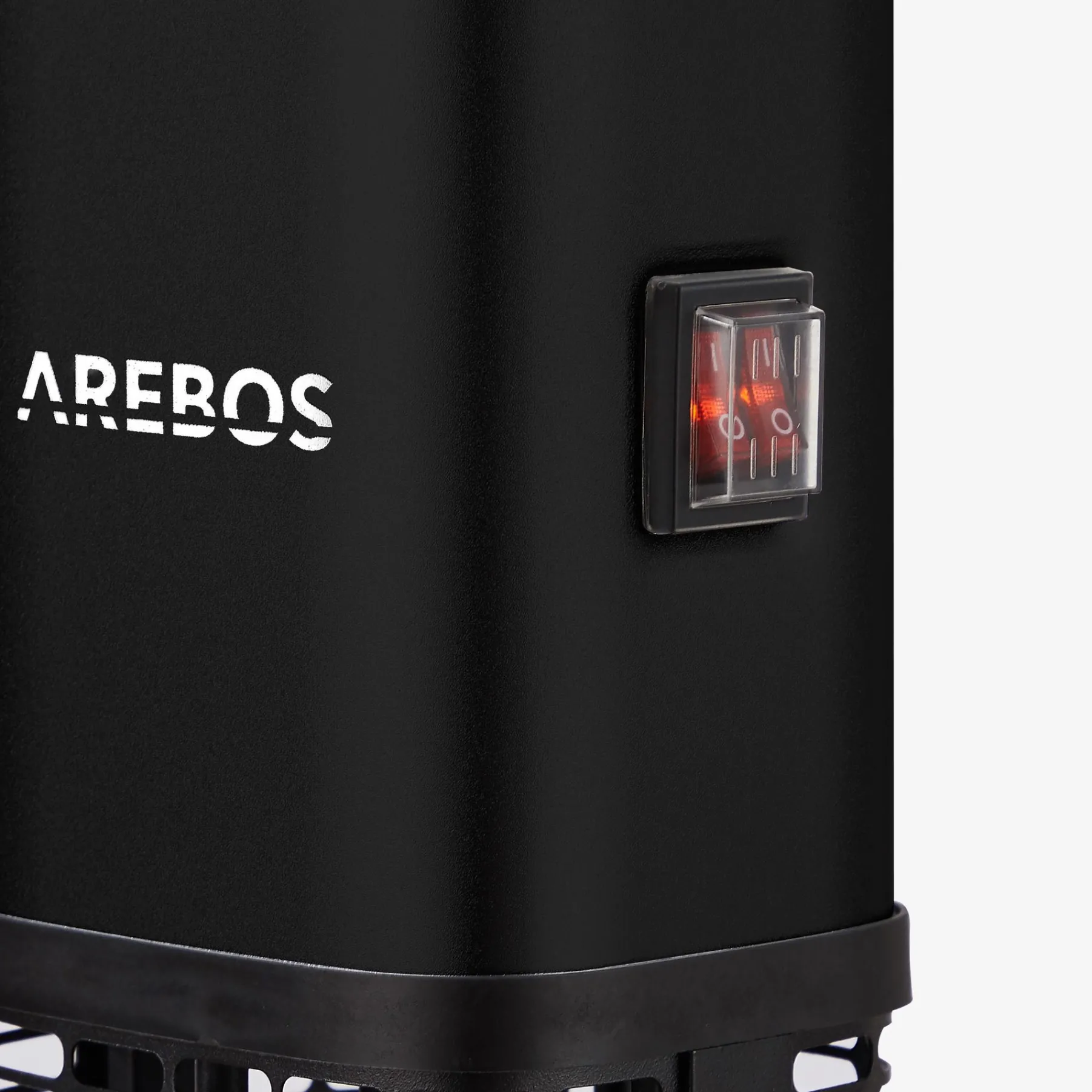 Infrarot Terrassenheizstrahler 1500W mit LED Schwarz