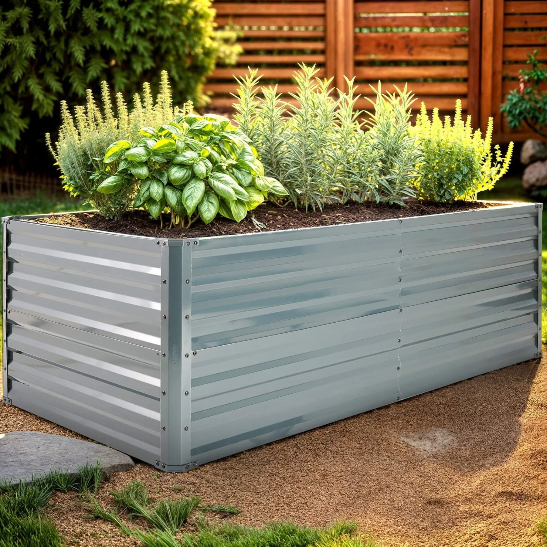 Metall Hochbeet 180 x 90 x 79 cm