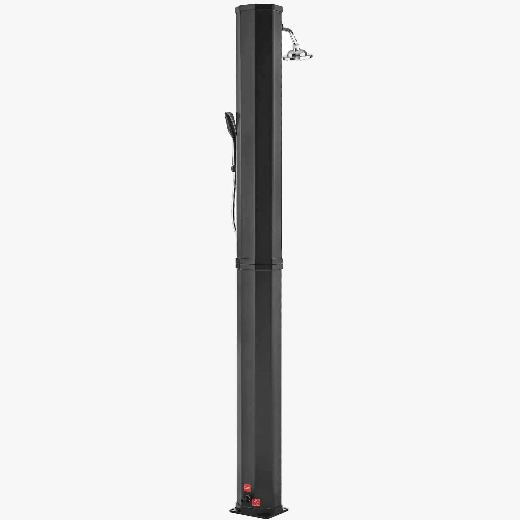 Solardusche 60L mit Thermometer und Handbrause schwarz