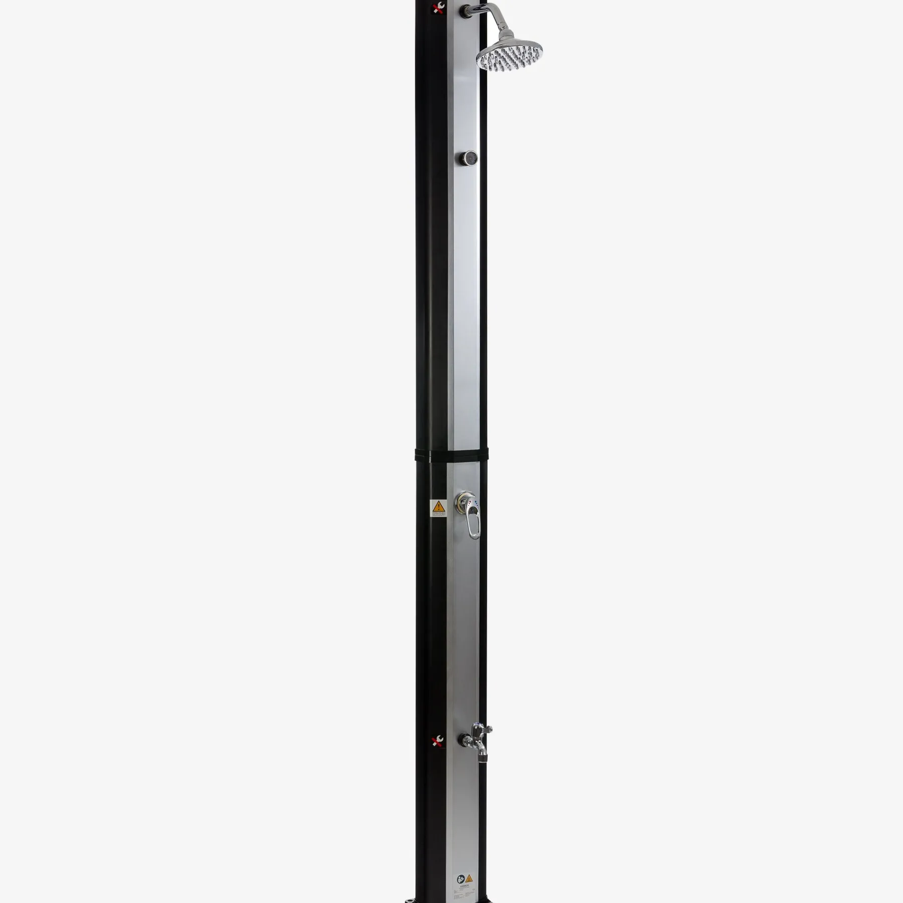 Solardusche 35L silber/schwarz mit Thermometer