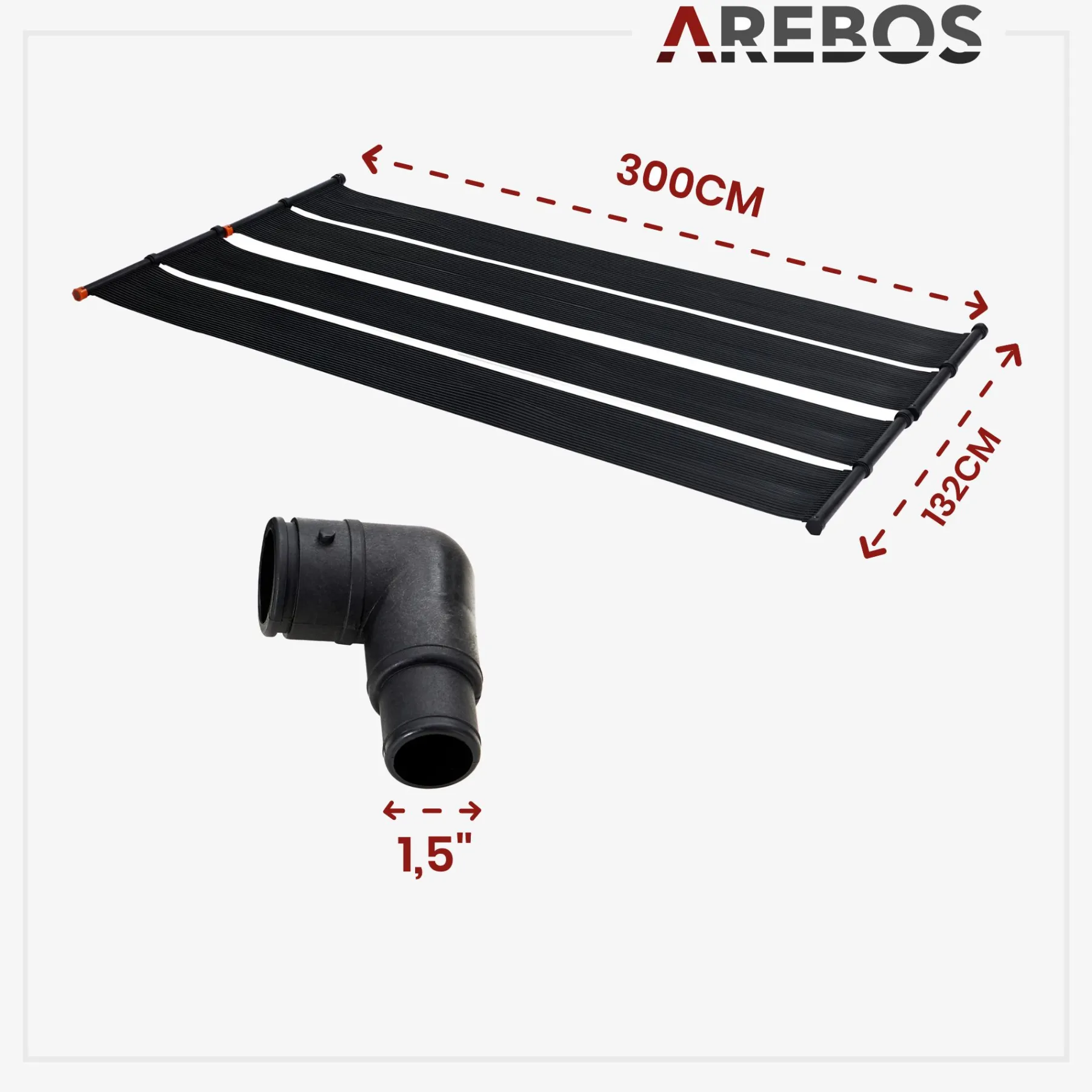 Solarheizung 66cmx300cm 2 Stück