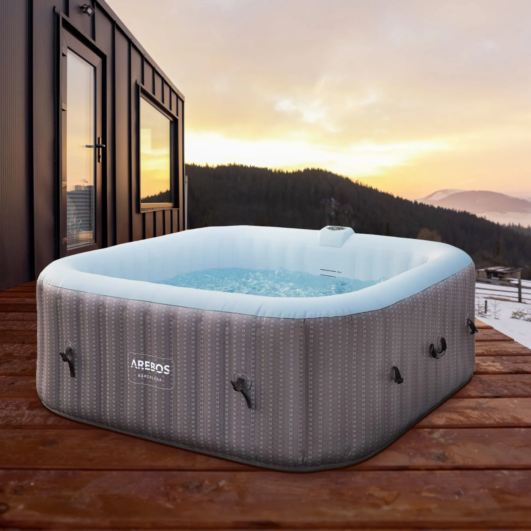 Spa Pool Whirlpool "BARCELONA" quadratisch