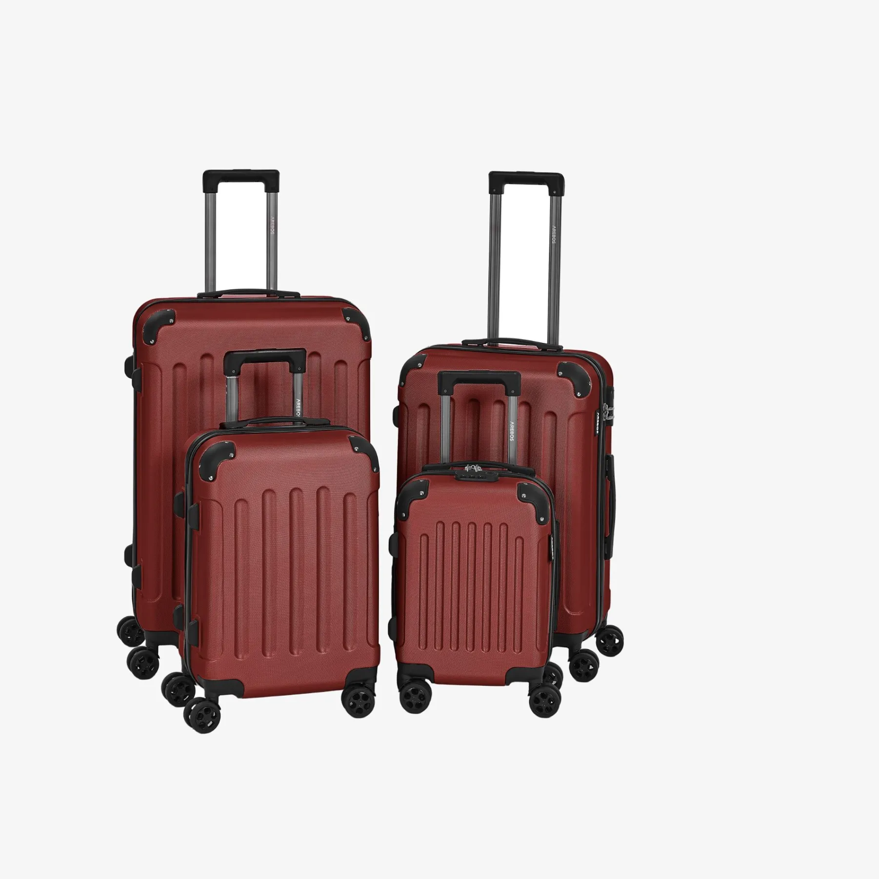 4 tlg. Reisekoffer Set Rot