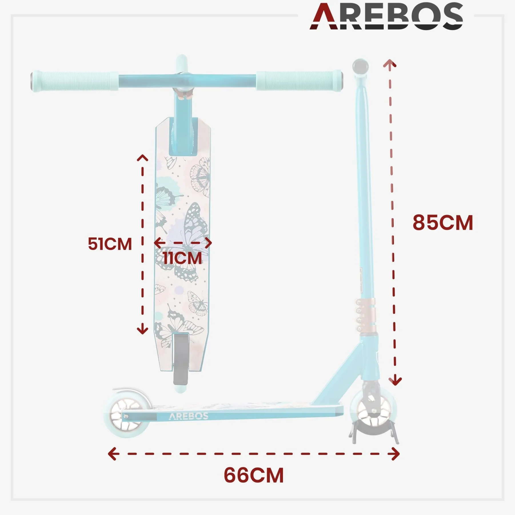 Tretroller Stunt Scooter - Butterfly