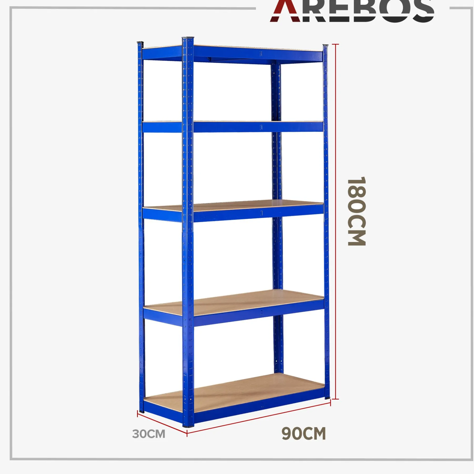 2x Schwerlastregal 180 x 90 x 30 cm 875 kg Blau
